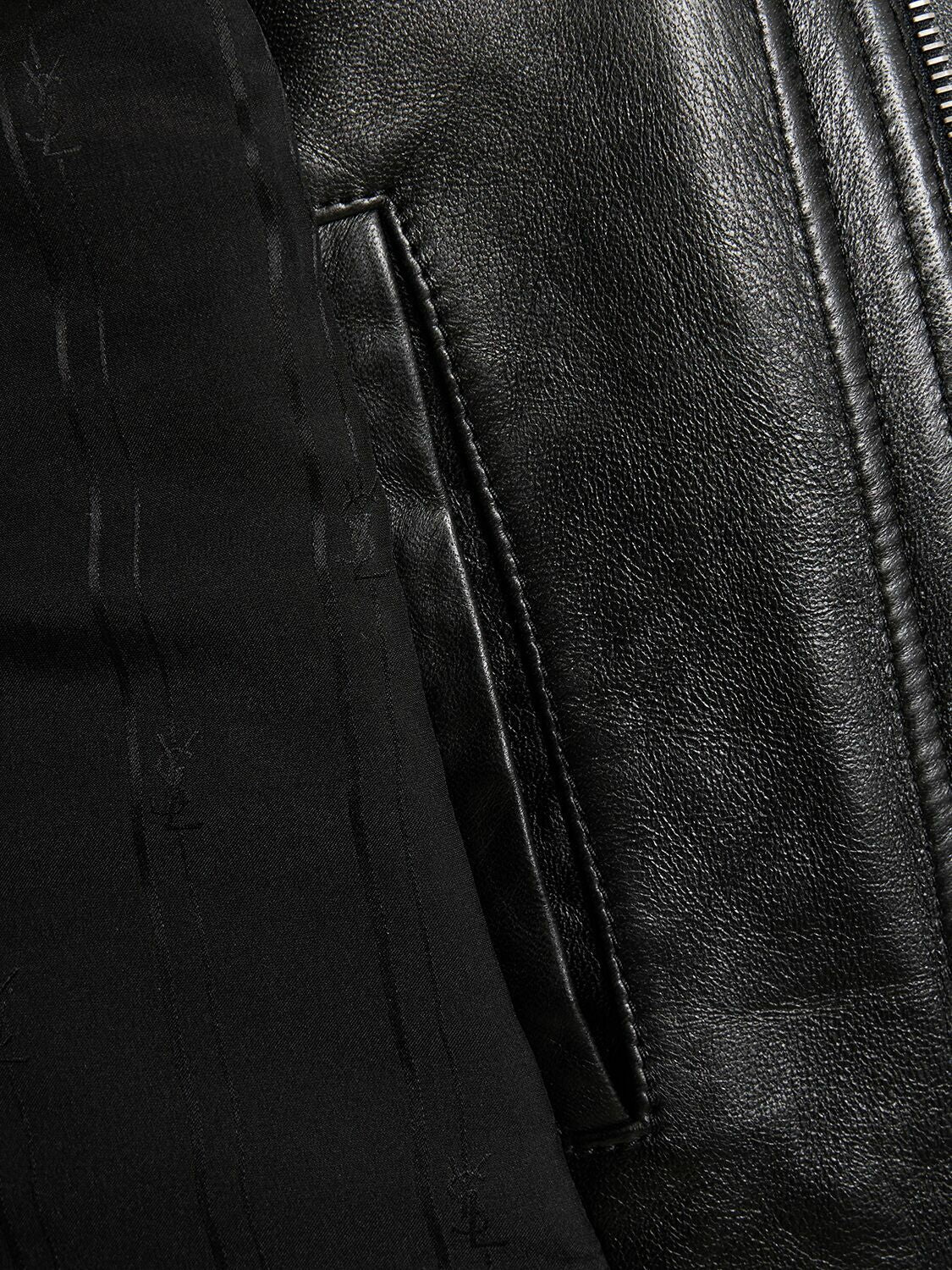 Bella Hadid Black Leather Bomber Jacket