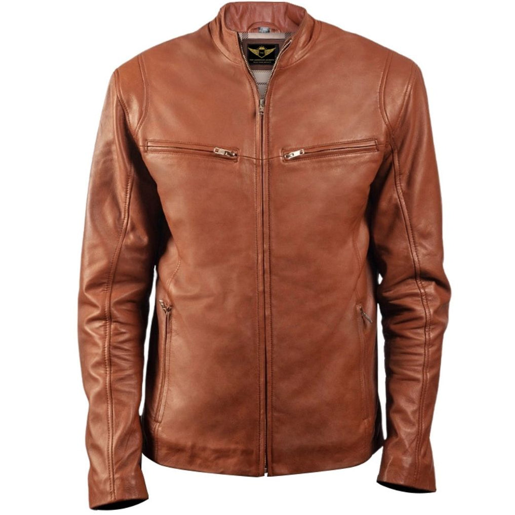 Classic Heritage Men’s Brown Leather Fashion Jacket