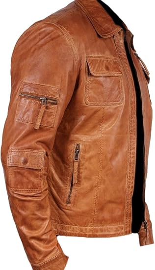 Authentic Men’s Café Racer Moto Leather Jacket
