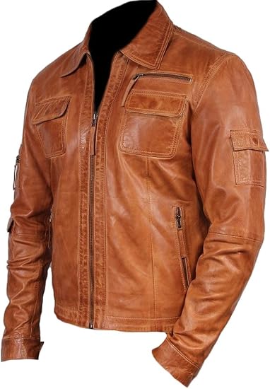 Authentic Men’s Café Racer Moto Leather Jacket