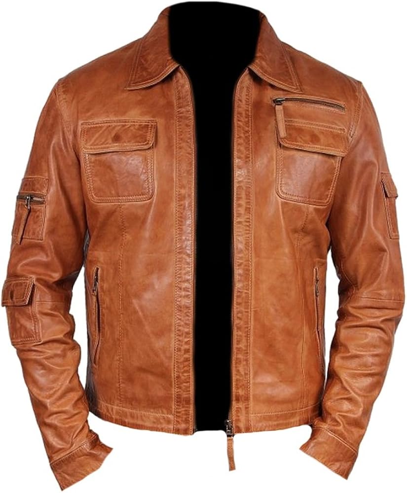 Authentic Men’s Café Racer Moto Leather Jacket