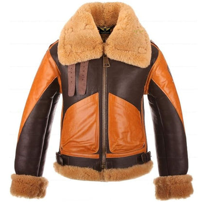 Authentic RAF B3 Aviator Shearling Jacket in Brown
