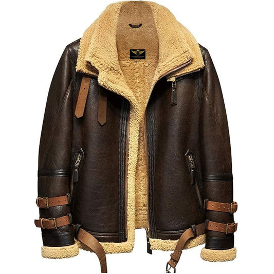 Authentic Men’s B3 Shearling Leather Aviator Jacket