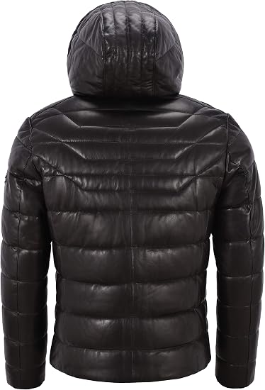 Classic Warmth with the Men’s Black Puffer Hooded Jacket
