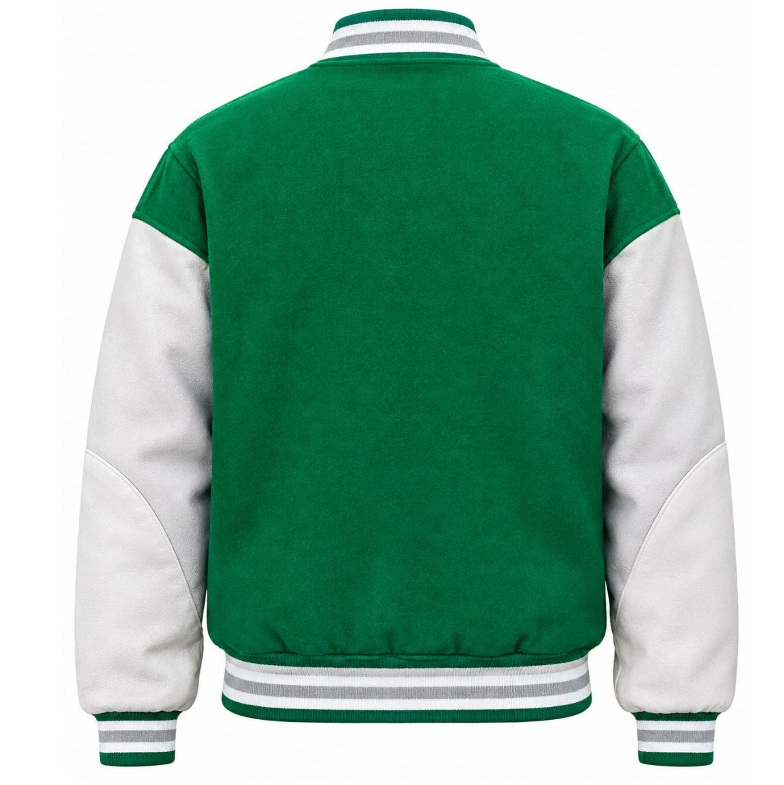 Green & Grey 90s Vintage Varsity Letterman Jacket