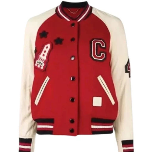 Men’s Coach Letterman Jacket featuring classic varsity design, athletic detailing, and premium craftsmanship for a timeless sporty look.