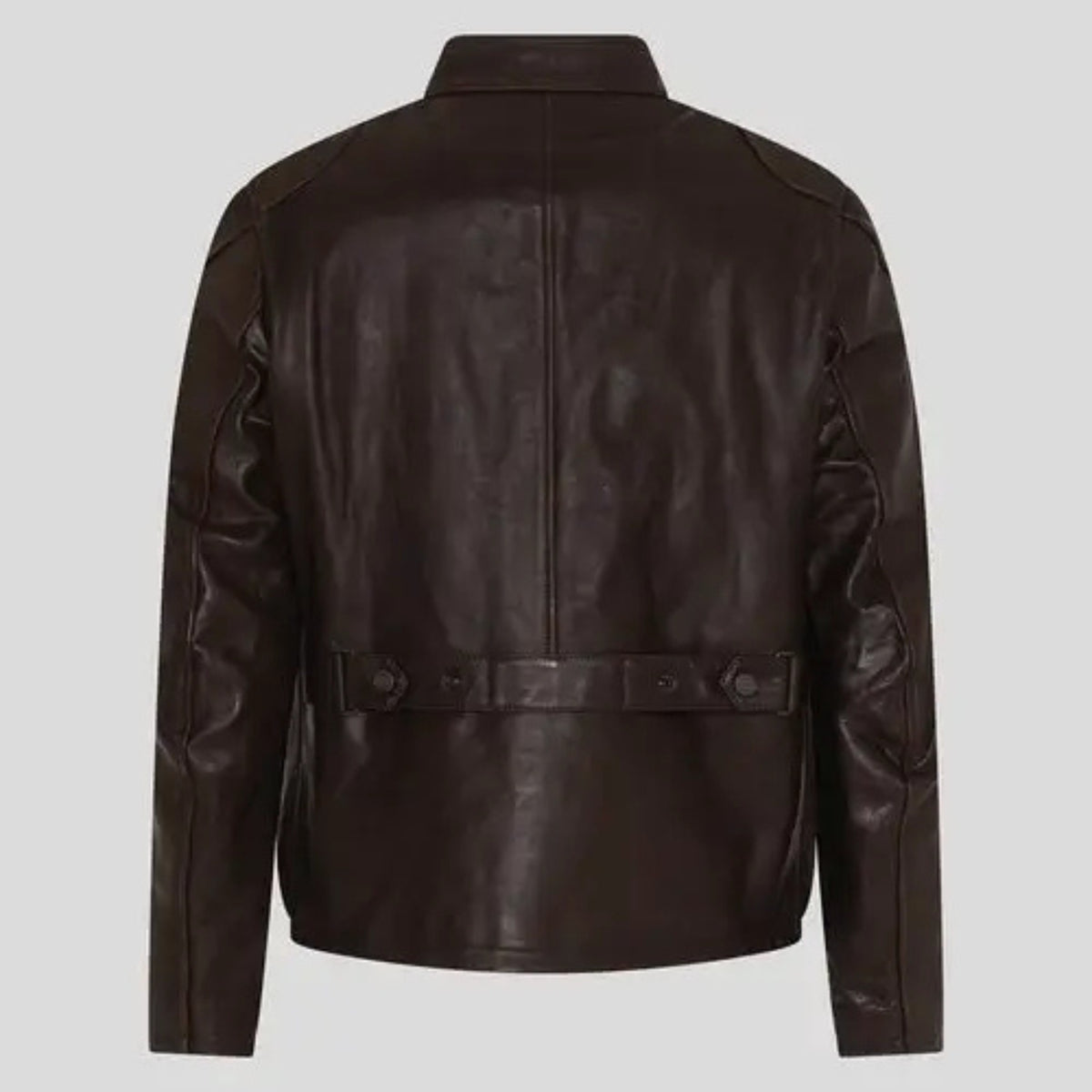 “Men’s classic cafe racer leather jacket, timeless design, stylish and durable for casual wear or riding”