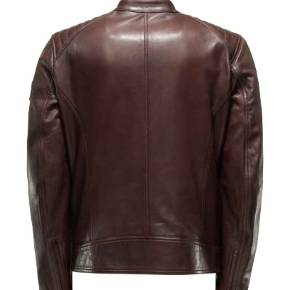 Men wearing brown café racer biker jacket with slim fit design