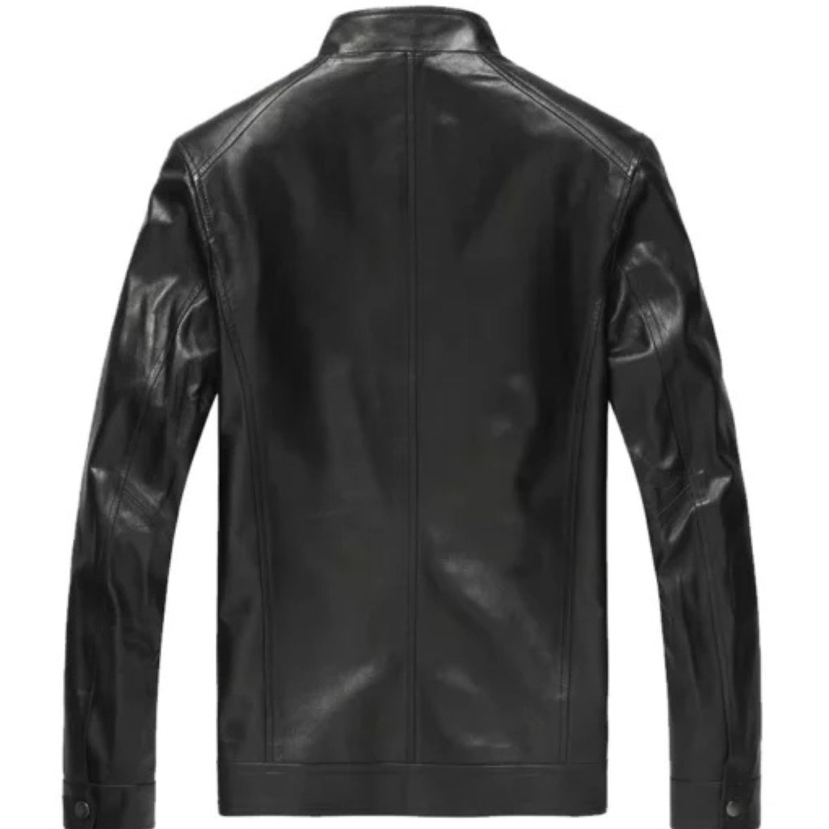 Men’s fashion leather motorcycle jacket in stylish biker design