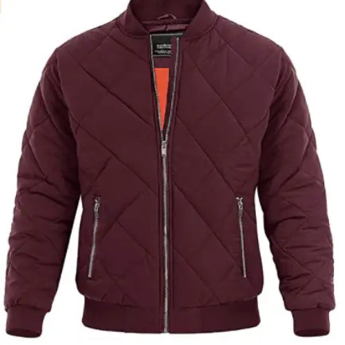 Men’s Winter Fall Padded Puffer Jacket featuring a quilted design, offering lightweight insulation and modern style for cold-weather comfort.