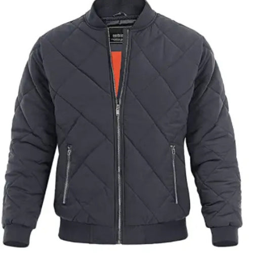 Men’s Winter Fall Padded Puffer Jacket featuring a quilted design, offering lightweight insulation and modern style for cold-weather comfort.