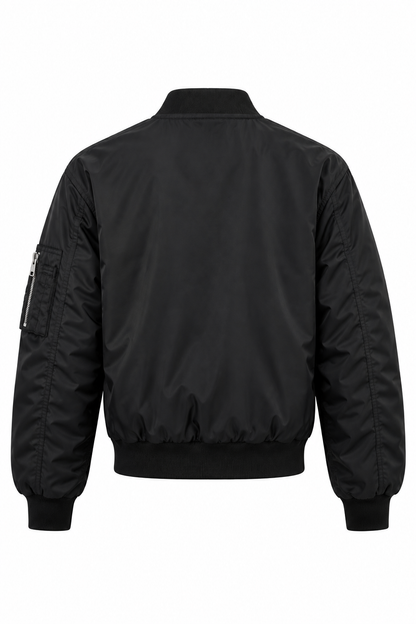  Lana Rhoades Stylish  Black Bomber Jacket
