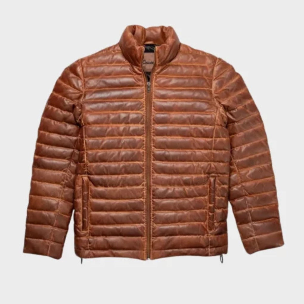 Men’s Antique Brown Puffer Quilted Jacket – Warm, Stylish, and Durable