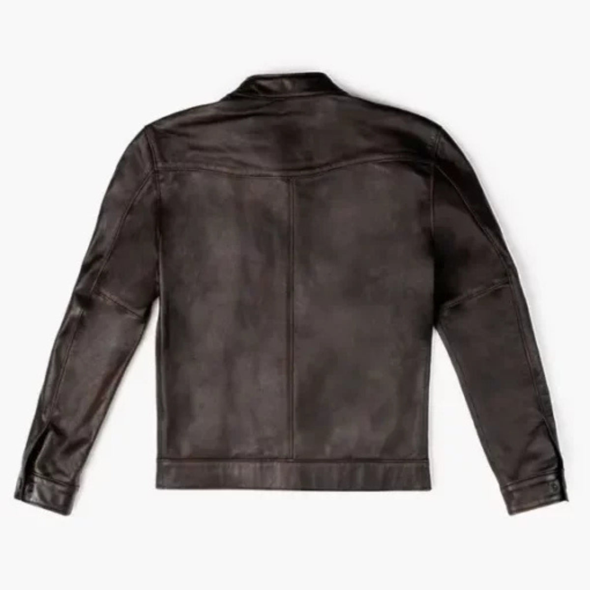 “Men’s brown leather roadster jacket, rugged and stylish, perfect for riding or casual wear”