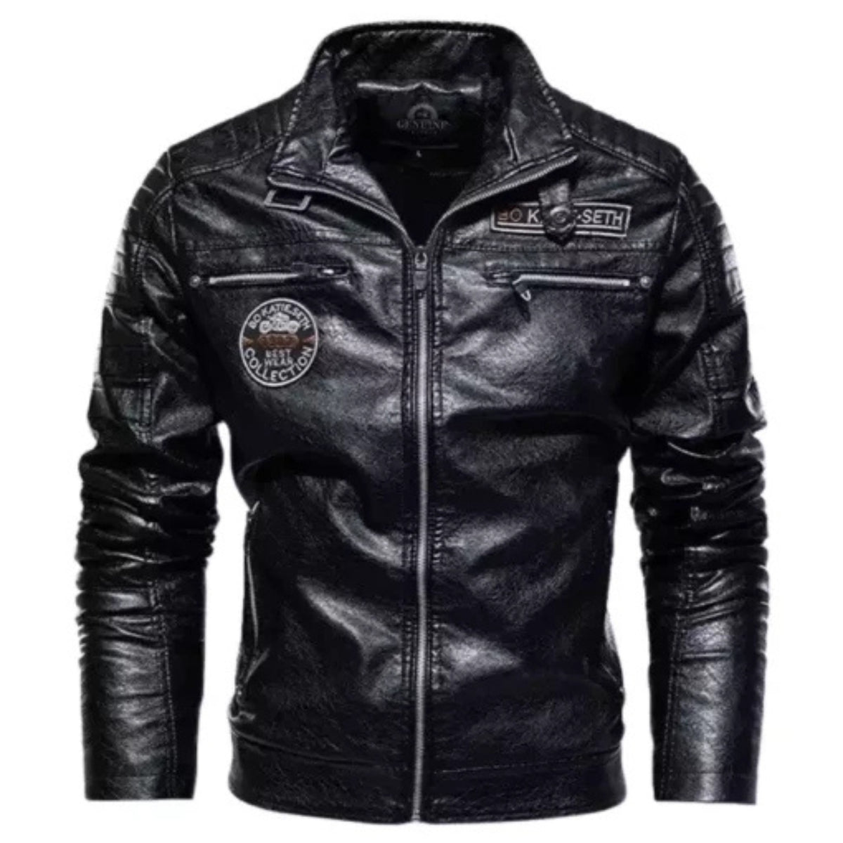 Men’s slim-fit motorcycle windbreaker jacket for lightweight riding protection
