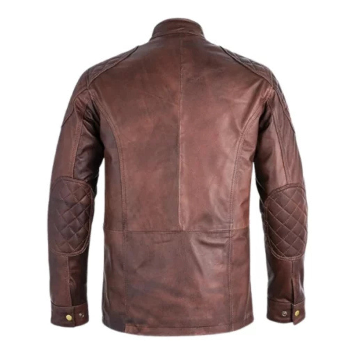 Men’s three-quarter long leather jacket in classic design, featuring a tailored fit, zip closure, durable leather, and versatile style for riding or everyday wear.