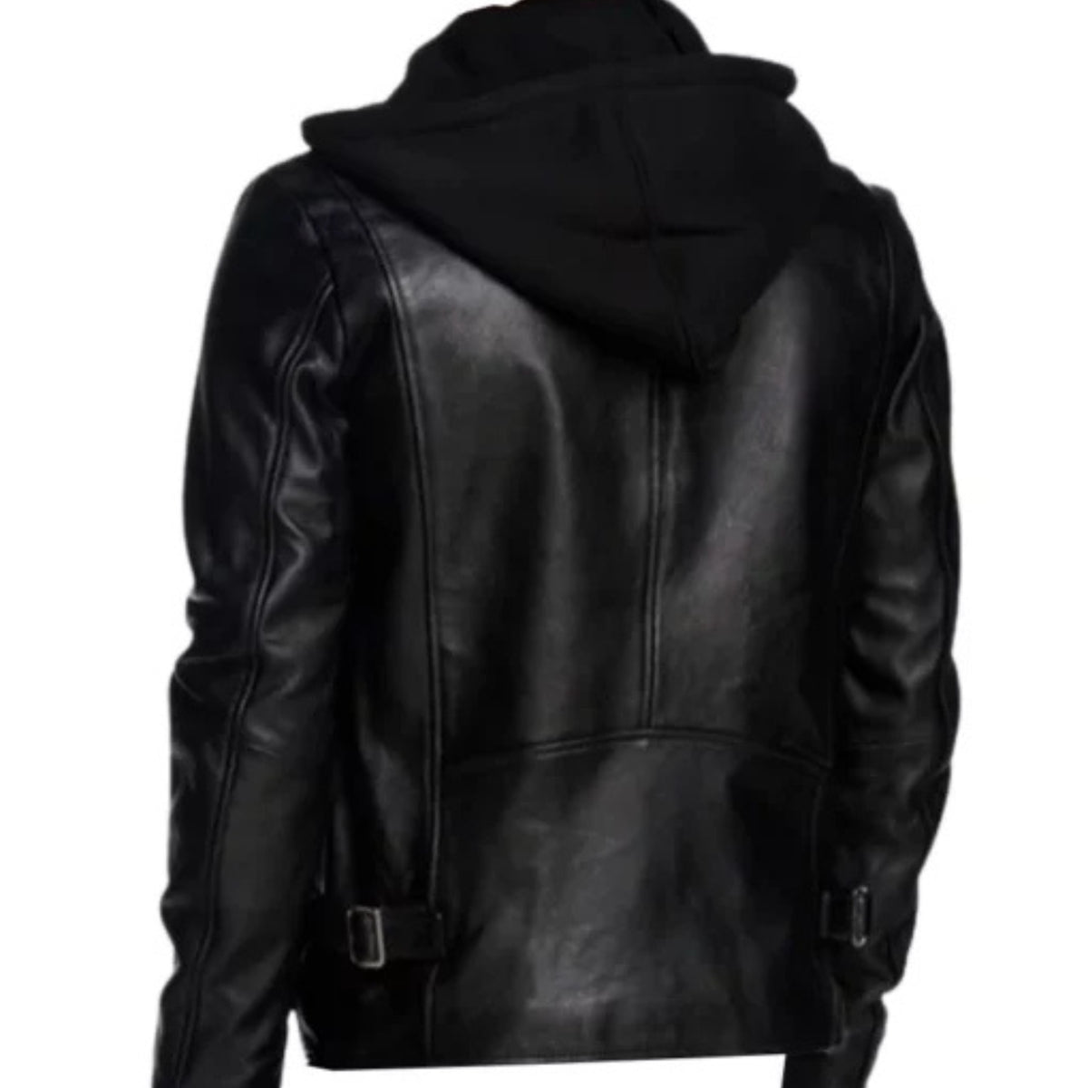 Stylish black hooded jacket for men with detachable hood