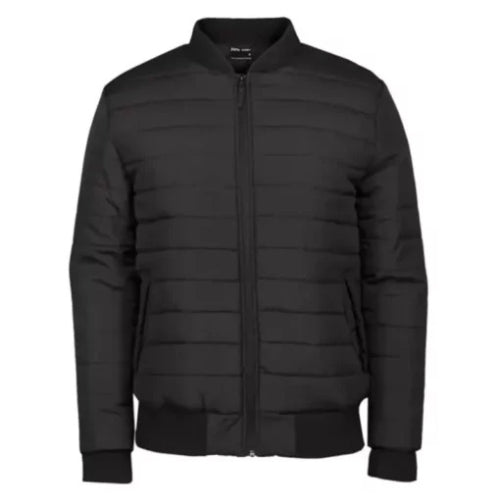 Men’s Horizontal Design Puffer Jacket featuring a modern quilted pattern, offering lightweight warmth and sleek winter style.