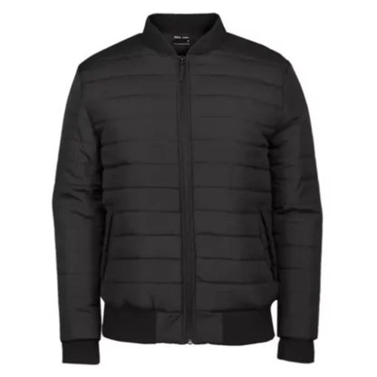 Men’s Horizontal Design Puffer Jacket featuring a modern quilted pattern, offering lightweight warmth and sleek winter style.