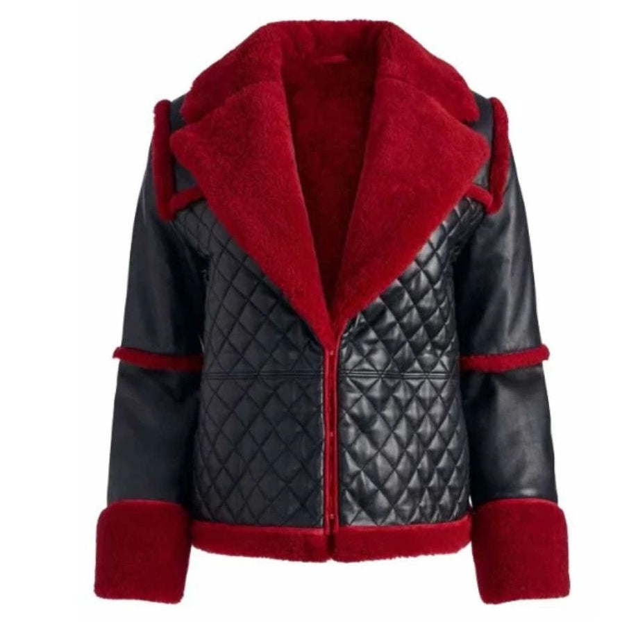 Premium Women’s B3 Shearling Leather Aviator Jacket