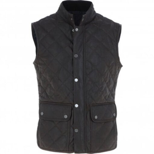 Men’s Diamond Quilted Black Leather Vest featuring a sleek and sophisticated design, crafted from premium leather with a stylish quilted pattern for a modern, refined look.