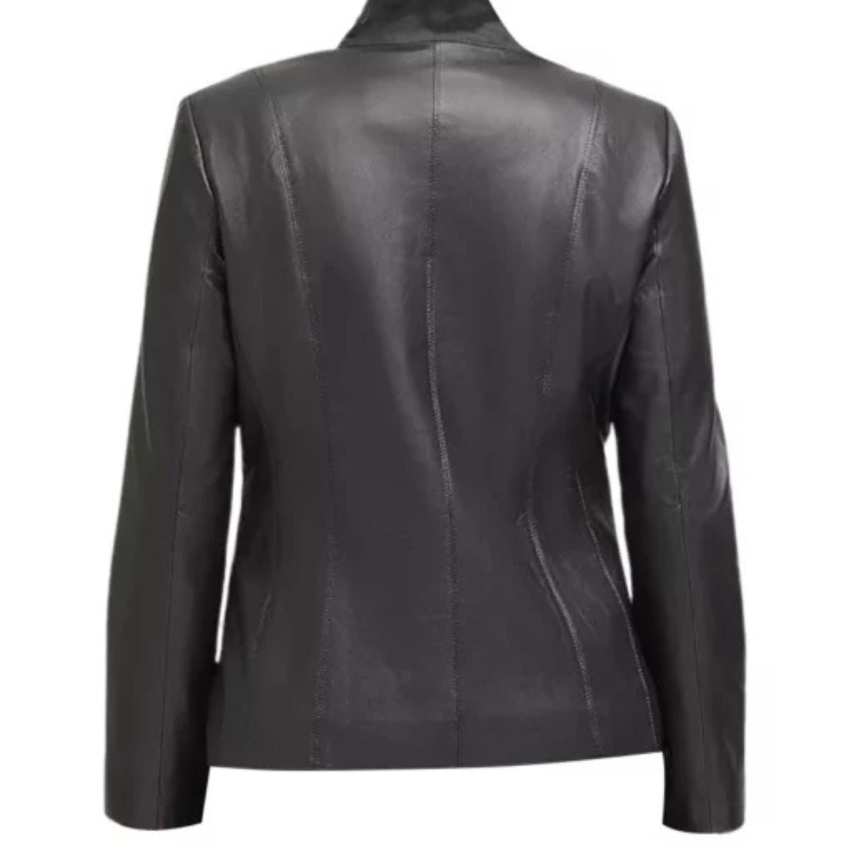 Women’s classic black jacket with a sleek design and elegant versatile style