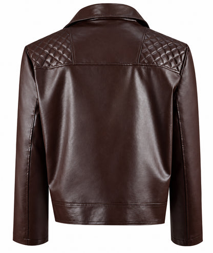 Doctor Who Yasmin Khan Brown Leather Jacket Cosplay Costume for Women