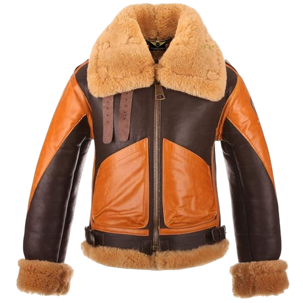 Authentic RAF B3 Aviator Shearling Jacket in Brown
